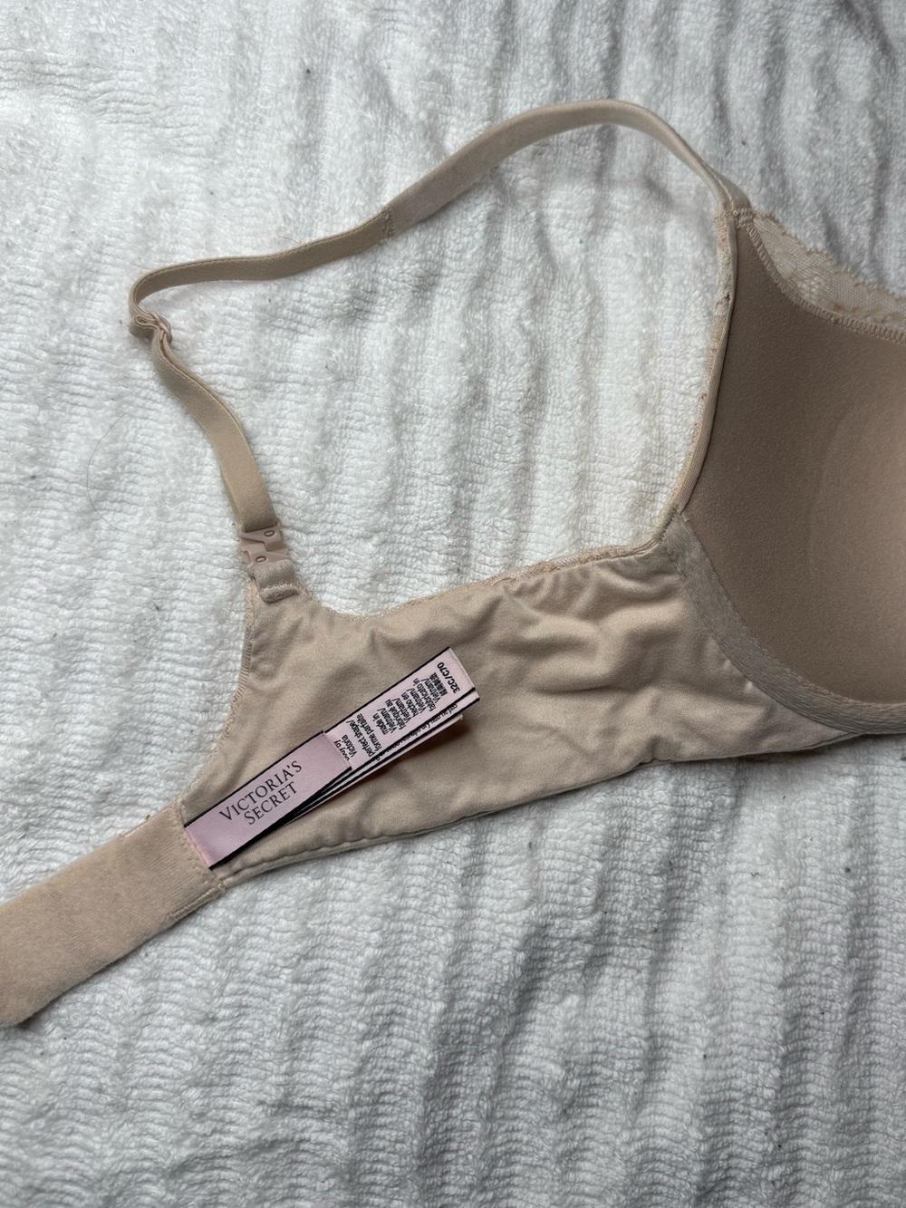 Victoria’s Secret Floral Lace Push Up Bra Nude Beige Underwire Bra - Picture 3 of 4